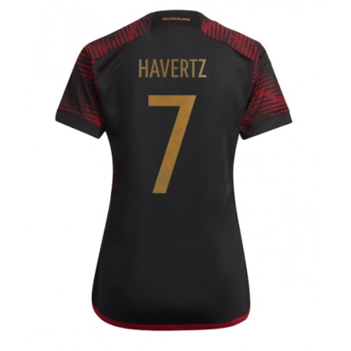 Camiseta Alemania Kai Havertz #7 Segunda Equipación Replica Mundial 2022 para mujer mangas cortas
